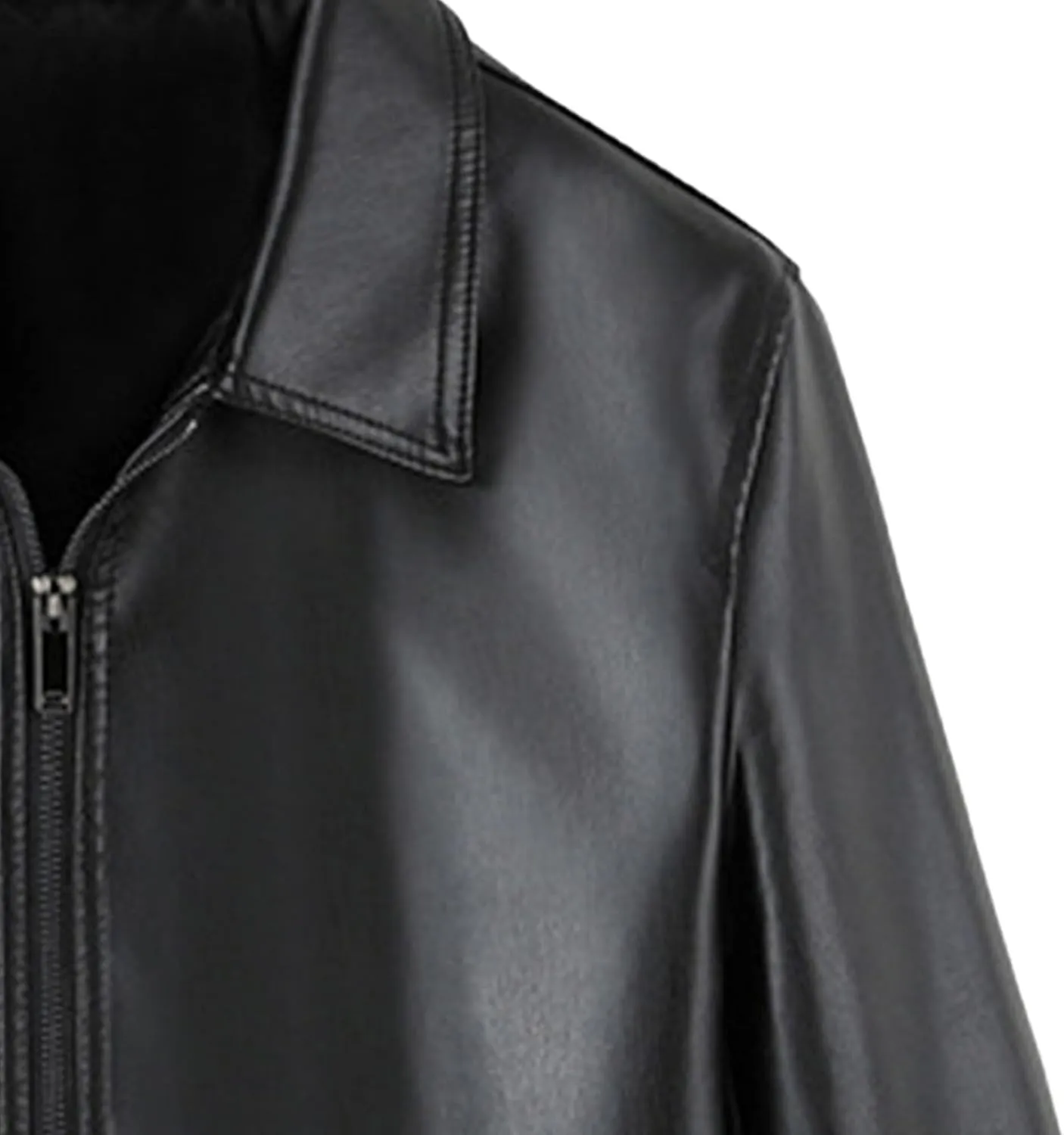 Maiyifu-GJ Mens Leather Jackets Windbreaker Casual Slim Fit Faux Leather Jacket Spring Fall Lightweight Motorcycle Biker Coat