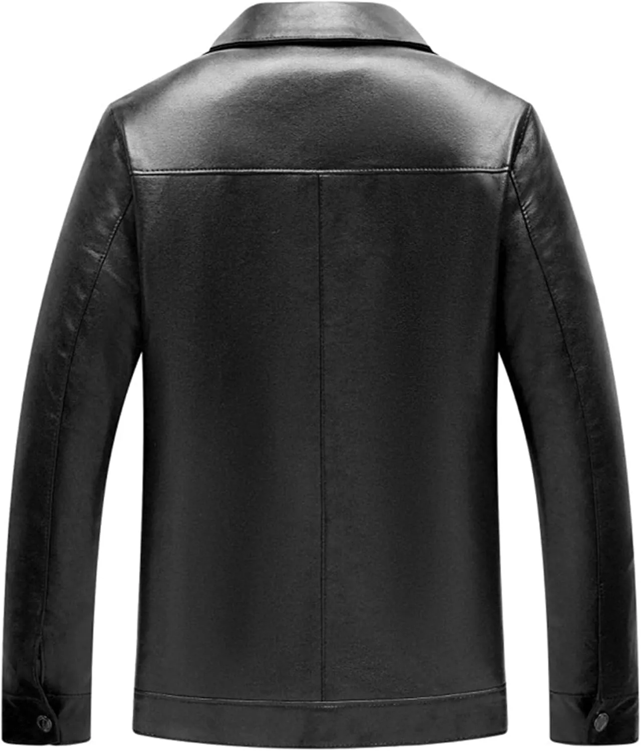Maiyifu-GJ Men's Vintage Faux Leather Jacket Motorcycle Lightweight Leather Jacket Zip-Up Slim Fit Biker Coat Windbreaker