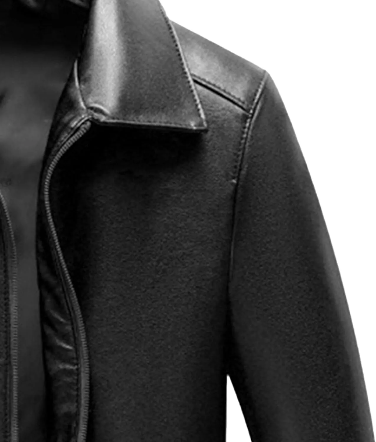 Maiyifu-GJ Men's Vintage Faux Leather Jacket Motorcycle Lightweight Leather Jacket Zip-Up Slim Fit Biker Coat Windbreaker