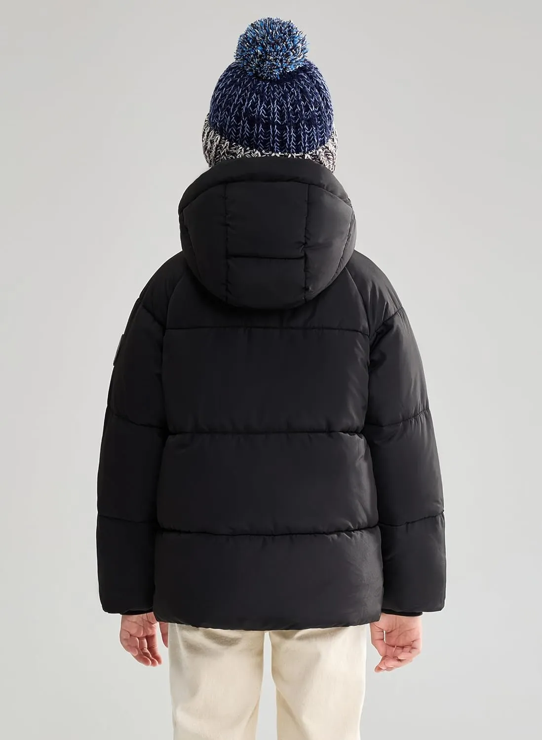 SOLOCOTE Kids' Winter Coat Water Repellent Windbreak Heavyweight Quilted Puffer Parka Jacket Outerwear for Boys Girls