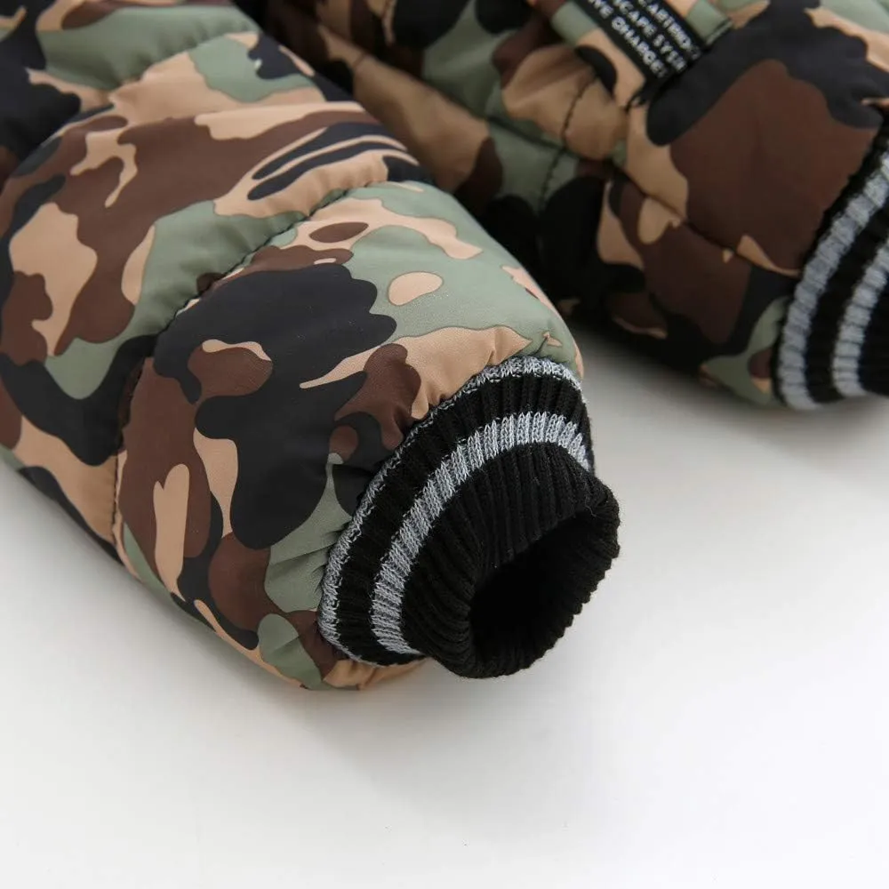 Toddler Boys Down Jacket Hooded Warm Padded Thick Winter Outerwear Clothes Boys Snowsuit Coat Parka